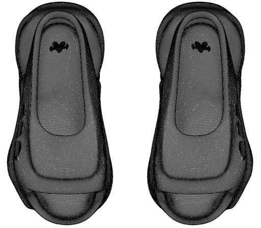 Illustration showing Jorobean Trail's custom fit technology with 3D scanning